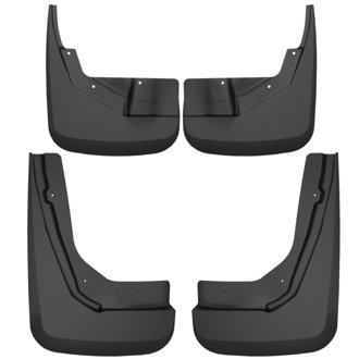 21-25 Chevrolet Suburban (w/ Power Running Boards) Front and Rear Mud Guards - Black