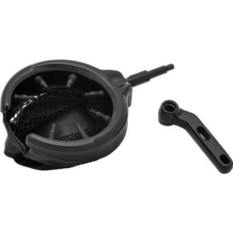 Drink Holder Mesh Basket With Perch Mount Universal Gloss Black