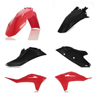 21-23 GasGas MC125/250F/450F/ EX300/250F/350F/450F Plastic Kit - Red/Black