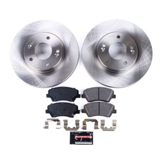 Oe Stock Replacement Low-Dust Ceramic Brake Pad And Rotor Kit