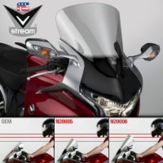 10-13 Honda VRF1200 V Stream/ Wave Mid/Std. Windshield-Tinted