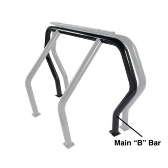 Bed Bar Component - "B" Main Bar - Black Powdercoat