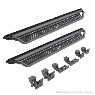 Dominator Xtreme D1 Side Steps with Rocker Panel Mounting Kit - Double Cab