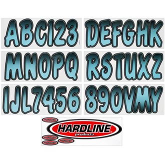 Boat Lettering Registration Kit 3 in. - 200 BabyBlue/Black