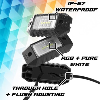 RGBW 12pc Addressable LED Rock Light Kit
