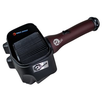 Track Series Red Kevlar/Carbon Fiber Intake System w Pro 5R Filter Black