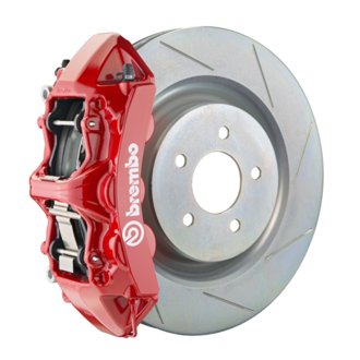 16+ Camaro LS/LT SS Front GT BBK 6 Piston Cast 355x32 1pc Rotor Slotted Type1-Red