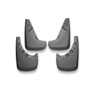 2024 Toyota Tacoma CC/DC (w/Factory Flares) Front & Rear Mud Guards - Black
