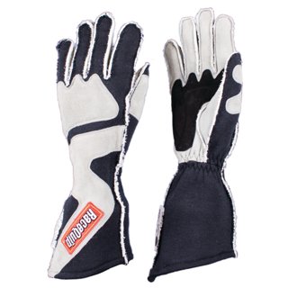 SFI-5 Gray/Black Small Outseam Angle Cut Glove