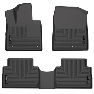 21-22 Hyundai Santa Fe WeatherBeater Front & 2nd Seat Floor Liners - Black