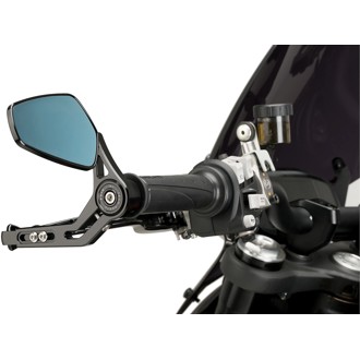 Clutch Lever Protector With Rearview Mirror Pro Black