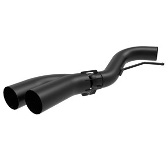 Rebel 409 Stainless Steel DPF-Back Exhaust System w/ Dual Black Tips