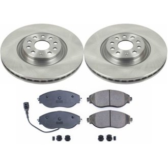 Oe Stock Replacement Low-Dust Ceramic Brake Pad And Rotor Kit