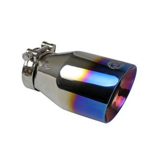 MACH Force-Xp 304 Stainless Steel Clamp-on Exhaust Tip Blue Flame