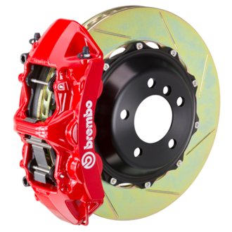 05-14 Mustang GT Excl non-ABS Equipped Fr GT BBK 6Pist Cast 355x32 2pc Rtr Slot Type1-Red