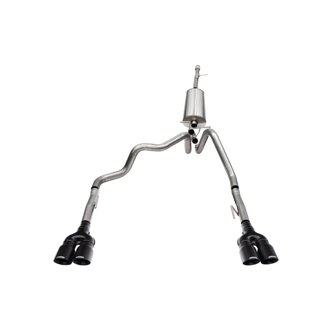 Corsa 19-25 Chevy Silverado 1500 CatBack Dual Rear Exit with Twin 4in Black Powder Ct ProSeries Tips