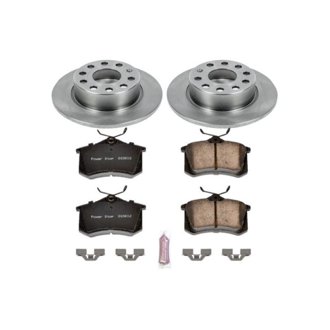 Oe Stock Replacement Low-Dust Ceramic Brake Pad And Rotor Kit