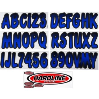 Boat Lettering Registration Kit 3 in. - 200 Blue Metallic/Black