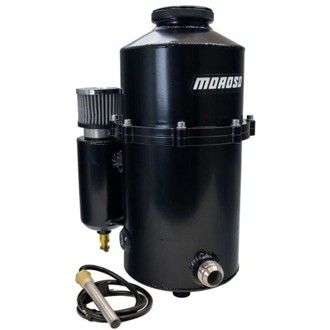 Drag Race 2 Pc 60/40 Split 16.5in Tall 7in Dia 7.5qt Dry Sump Tank - Black