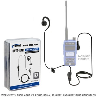 Lapel Mic - 1 Wire with Ear Hook for Handheld Radios