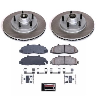 Semi-Coated Rotor And Low-Dust Ceramic Brake Pad Kit
