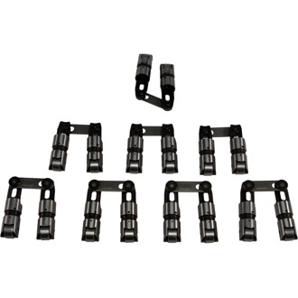 Sportsman Solid Roller Lifters with Bearings for Chevrolet 265-400, .904" Diameter, (4) Pairs Centered/.180" Left Offset and (4) Pairs Centered/.180" Right Offset - Set of 16