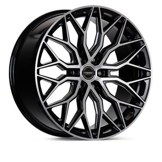HF6-3 22x9.5 / 6x139.7 / ET20 / Deep Face / 106.1 - Brushed Gloss Black Wheel