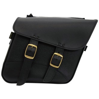 Universal Fit Brass Monkey Compact Slant Saddlebag Set (12inL x 9.5inH x 5.5inW)- Black