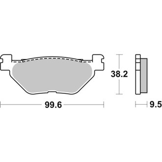 04-05 Yamaha TDM 900cc Brake Pad - Rear