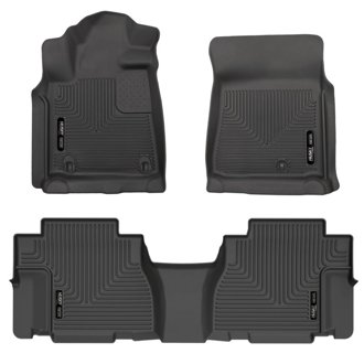 08-11 Toyota Sequoia WeatherBeater Front & 2nd Seat Floor Liners (Black