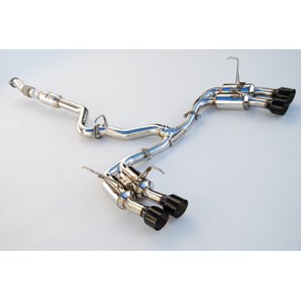 2015+ Subaru WRX / STI Gemini/R400 Single Layer Quad Black Tip Cat-Back Exhaust