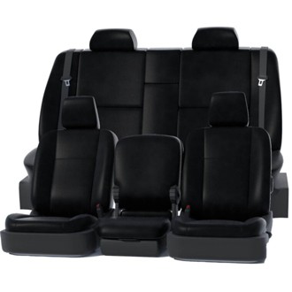 2025 Ford Explorer Leatherette Custom Front Row Seat Covers - Black