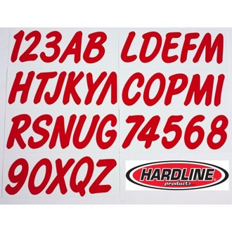 Boat Lettering Registration Kit 3 in. - 400 Lava Red Solid