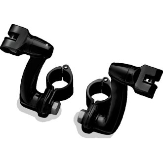 Longhorn Offset Peg Mounts With 1-1/4inch Clamp Black