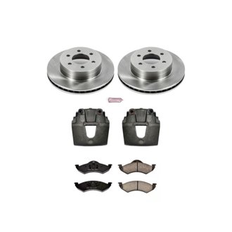 Oe Stock Replacement Low-Dust Ceramic Brake Pad, Rotor And Caliper Kit