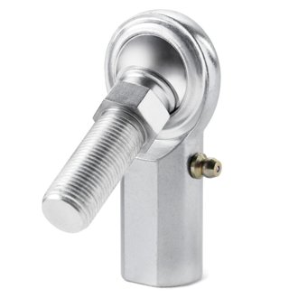 C Series 2-Pc Rod End - Female/Right Hand - .375in Bore x 3/8-24 w/Stud & Zerk - Carbon Steel