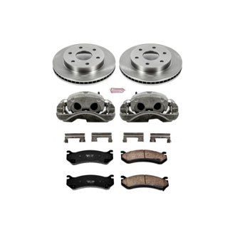 Oe Stock Replacement Low-Dust Ceramic Brake Pad, Rotor And Caliper Kit