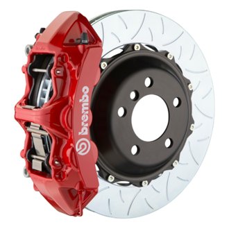 01-06 BMW M3 (E46) Front GT BBK 6 Piston Cast 355x32 2pc Rotor Slotted Type3-Red
