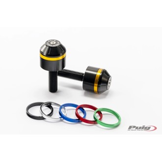 Short Bar End Weights With Rim Black