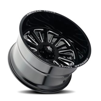 AT1916 Butcher 24x14 / 6x135 BP / -76mm Offset / 87.1mm Hub Gloss Black Milled Wheel