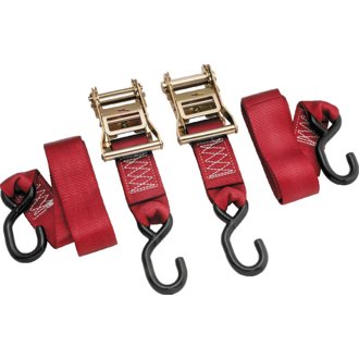 2x84in Ratchet Tiedown Pair - Red