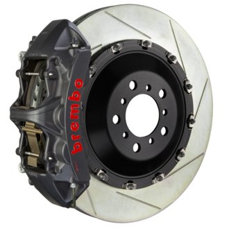 03-13 Flying Spur Front GTS BBK 6 Piston Cast 411x34 2pc Rotor Slotted Type1 -Black HA