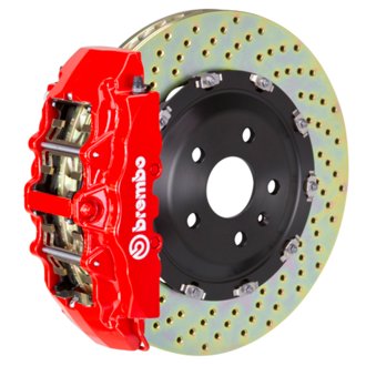 22+ Golf R /22+ S3 Front GT BBK 6 Piston Cast 380x34 2pc Rotor Drilled-Red