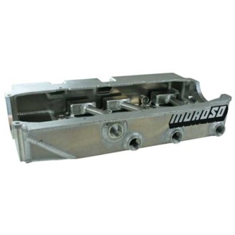 Small Block Chevy Asphalt Late Model Dry Sump 4.25in (w/3 Pick Ups) Aluminum Oil Pan