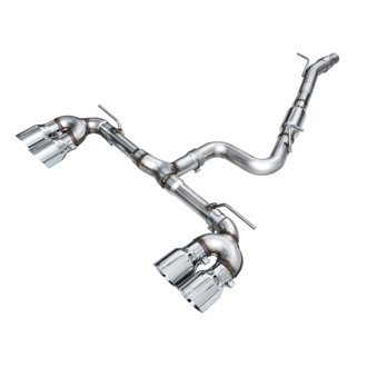 AWE Track Edition Exhaust for Volkswagen MK8 Golf R - Chrome Silver Tips