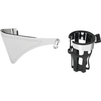 Reflex Drink Holder Right Side HD Touring Passenger Mount 14 and Up Chrome