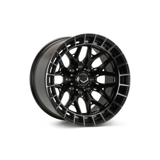 HFX-1 20x9 - 8x165.1 - ET0 - Deep Face - 125.1 - Tinted Gloss Black Wheel