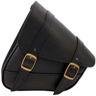 HD Softails, Yam Rd Stars, Kaw Vulcan 900, Suz C50 Brass Monkey Swingarm Bag - Black