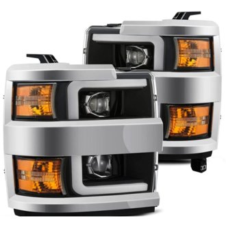 15-19 Chevy Silverado 2500/3500 LUXX-Series Proj. Headlights Blk w/Actv SeqSig & SBDRL