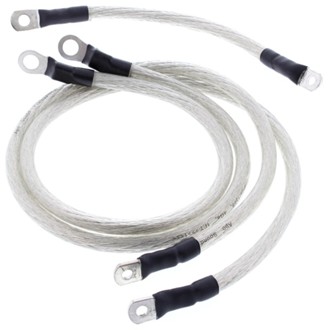 Racing 80-81 Harley-Davidson FLH Electra Glide Battery Cable Kit Clear